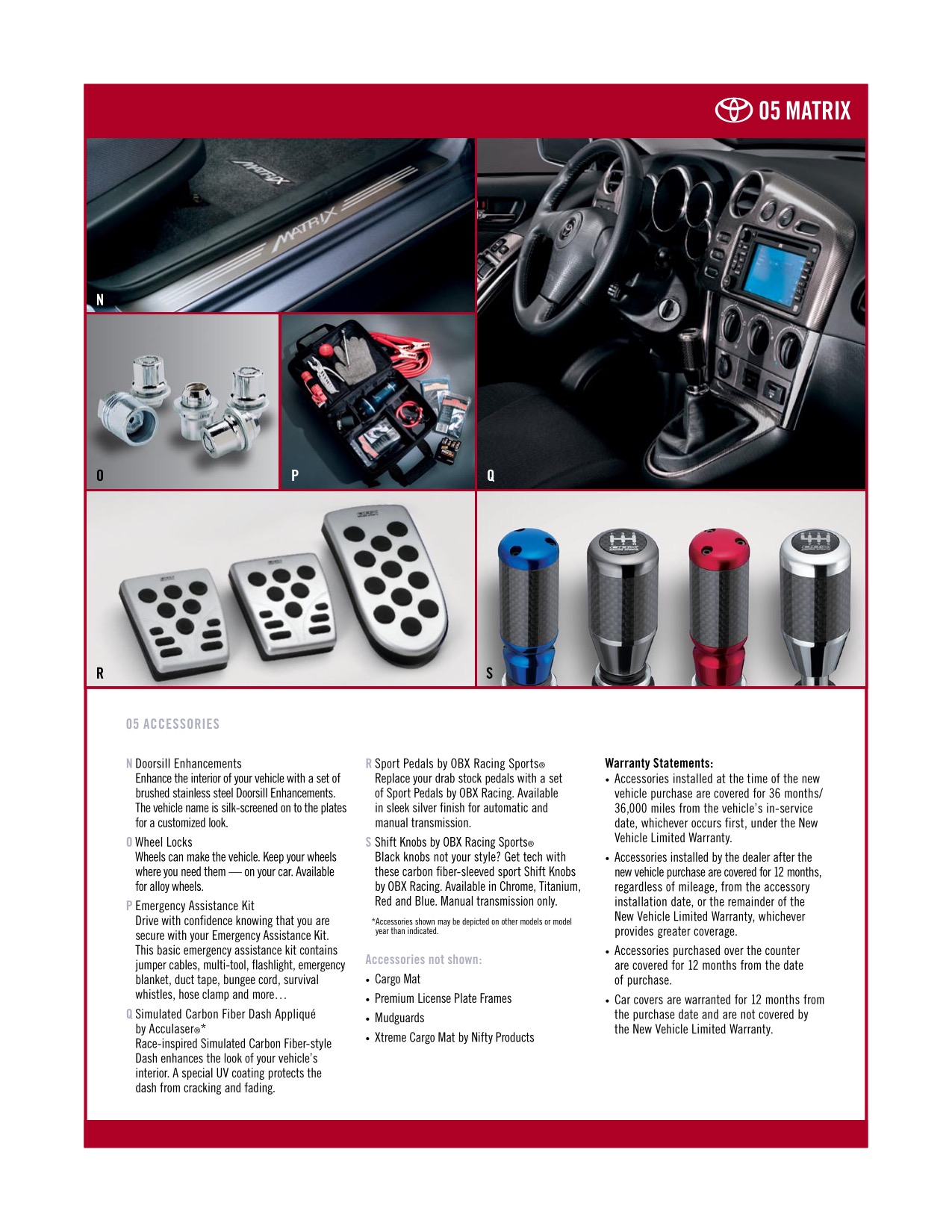 2005 Toyota Matrix Brochure Page 3